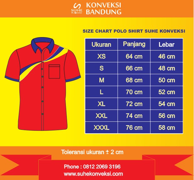 ukuran kemeja