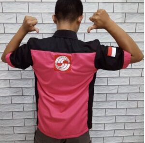 kemeja kerja bordir pinggung